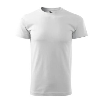 Set bavlněných triček s krátkým rukávem 4x černé+1x bílé XXL - 2