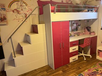 Patrová postel s psacím dtolem - 2