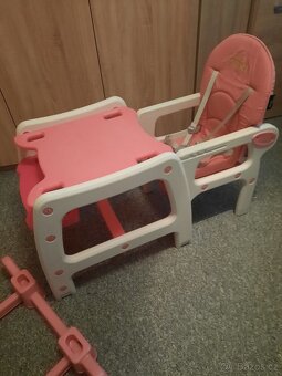 Krásná dětská krmící židlička 3v1 - 2