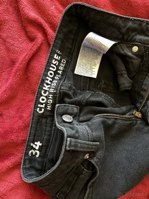 Černé široké džíny (Nepříliš dlouhé) XS-S - 2