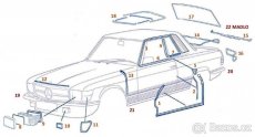 Mercedes-Benz W107 Těsnící Gumy (SL i SLC) - 2