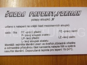 Polep sloupku Škoda Favorit a Forman - 2