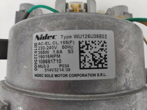 Motor pračky Nidec typ WU126U35E02 z pračky ZANUSSI - 2