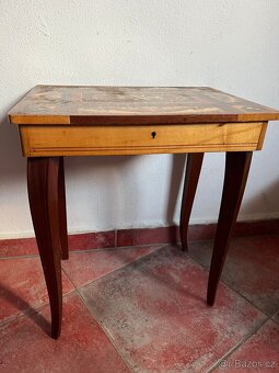 Starožitná hrací skříňka - intarzie - 2