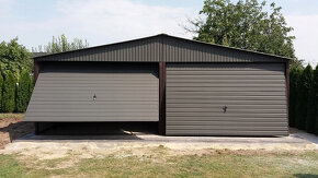 Plechová garáž pre dve autá (6 x 5 m) - 2