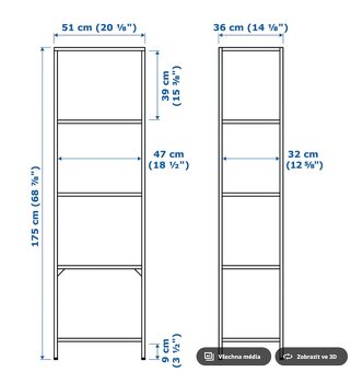 Regál/knihovna IKEA VITTSJO - 2