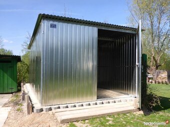 Plechová garáž 3x5 m, stavební bouda - 2
