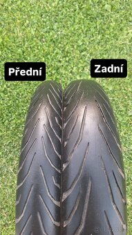 Prodám motocyklové pneumatiky Pirelli (přední + zadní) - 2