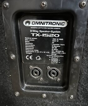 Reproduktory Omnitronic TX 1520 - 2