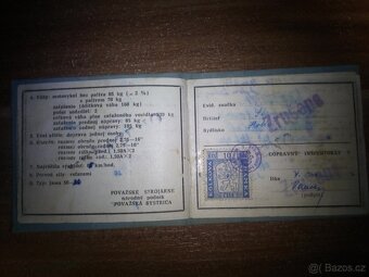 Jawa 20 r.v. 1967 technický průkaz-vyřazený, pro sběratele - 2