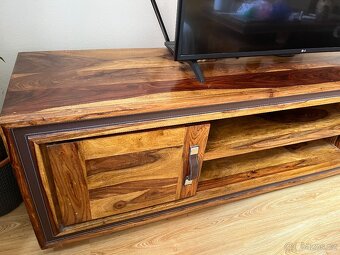 Designový Tv stolek z masivu, africké dřevo - 2