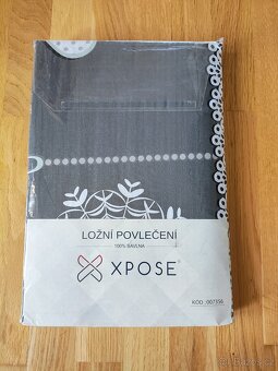 Bavlněné šedé ložní povlečení značky XPOSE - 2