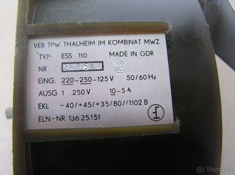 Autotransformátor regulační 10A 0 - 250V - 2