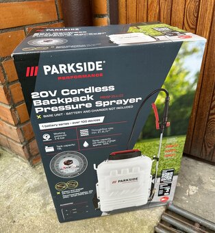 Aku tlakový postřikovač na záda PPRDS 20-Li C3 Parkside - 2
