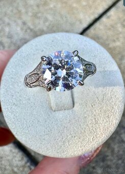 3 ct. moissanite diamantový Snubní prsten diamant 925 - 2