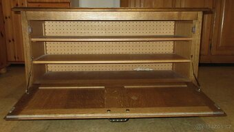 Výklopný botník rustikální z masivu ( Dub ) - Výborný stav - 2