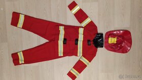 Kostým hasič na karneval čarodějnice vel. 110 - 120, NOVÝ - 2