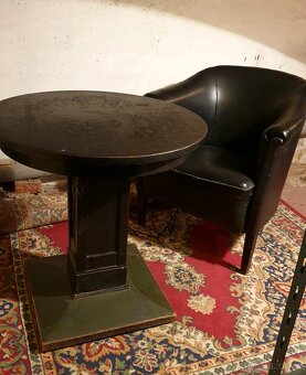 Art deco koženkové křeslo - 2