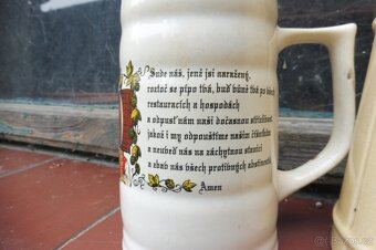Staré keramické pivní korbely - 2