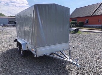 Přívěsný vozík dvouosý 345x145 cm, plachta, 750kg,130km/h - 2