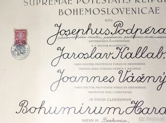 Diplom Doctoris Iuris - MÚ Brno - 1938 - 2