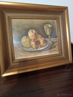 J. Slavíček - Zátiší se stříbrným pohárem. - 2