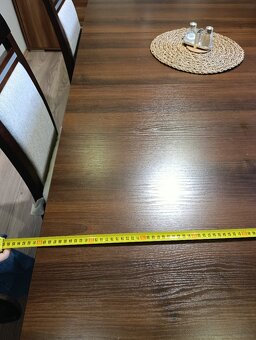 Jídelní stůl + židle 6 ks, masiv - 2