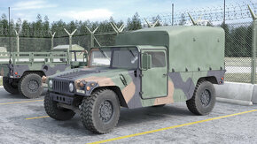 Plachta zadní na pick up. Humvee, Hummer, H1 - 2