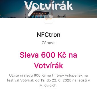 Sleva na nákup vstupenek na Votvirak - 2