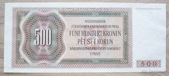 Bankovka, Protekt Čechy a Morava, 500 K roč 1942 - 2