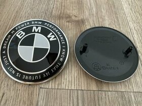 BMW 1x Znak kapota 82mm / kufr 74mm 50th jahre -černý - 2