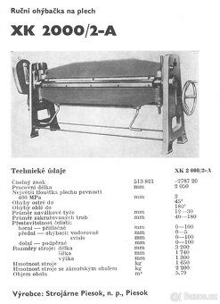 Ruční ohýbačka XK2000/2A - 2