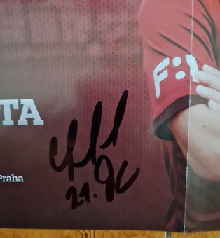 AC SPARTA PRAHA rarity -  David Lafata plakát - podpis - 2