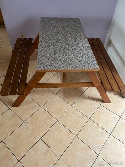 Zahradní lavice se stolem - 2