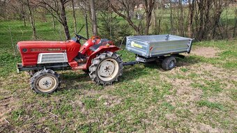 Malotraktor Yanmar + Hydraulicky sklopný vlek 1t - 2