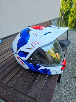 Přilba HJC i80 Roki MC21bílo-modro-červená se štítkem - 2