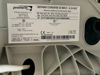 Plynový kondenzační kotel Protherm gepard condens 25 MKO - 2
