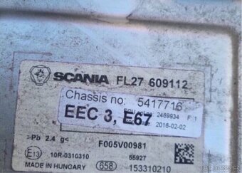 Řídící jednotka Adblue Scania Euro 6 - 2