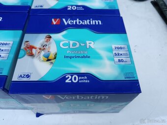 80 kusů - disk Verbatim CD-R 700MB/80 min. - 2