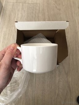 Bílý hrnek na espresso s podšálkem na sublimaci 2ks - 2