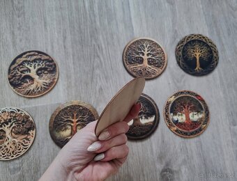 8x dřevěný podtácek strom života - 2