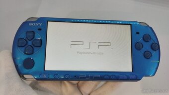 PSP 3000 rare Blossom Blue včetně boxu - 2
