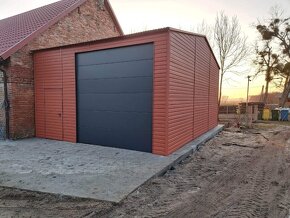 Plechová garáž 6x8,5m. - 2