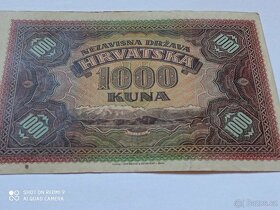 TOP BANKOVKA 1000 KUNA 1941 SÉRIE V - 2