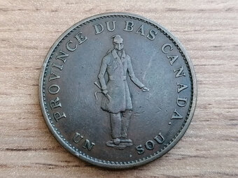 Kanada 1/2 Penny 1837 Province Bas Canada koloniální mince - 2