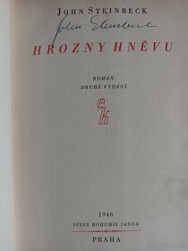 STEINBECK JOHN - Hrozny hněvu - 1946 - PODPIS STEINBECK - 2