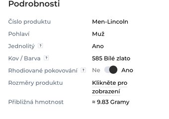 Přívěsek s rubíny bílé zlato 14 karátů - 2