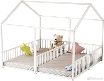 Nová dětská kovová postel 90x200 cm2 - 2