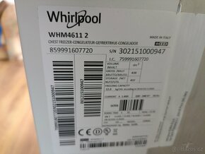 Velká Whirlpool truhlicová mraznička - 2