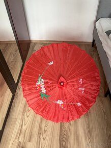 Bambusové okrasné deštníky, ručně malované, 2 ks - 2